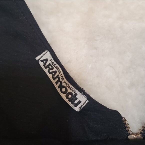 Aramodu Black Mini Sheath Dress with Shoulder Studs, Size Brazil 42 - US 8 - Picture 5 of 10